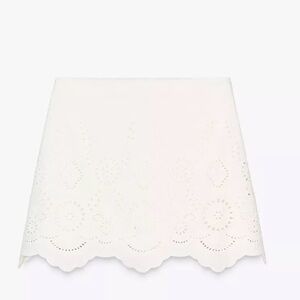 Zara White Eyelet Skort NWT size XS